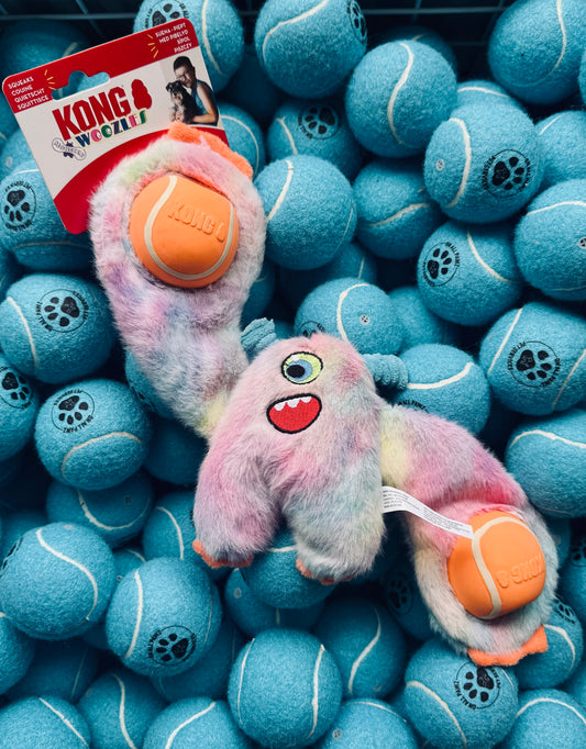 KONG Woozles Monsters | Plush Dog Toy with Squeakers & Fun Design