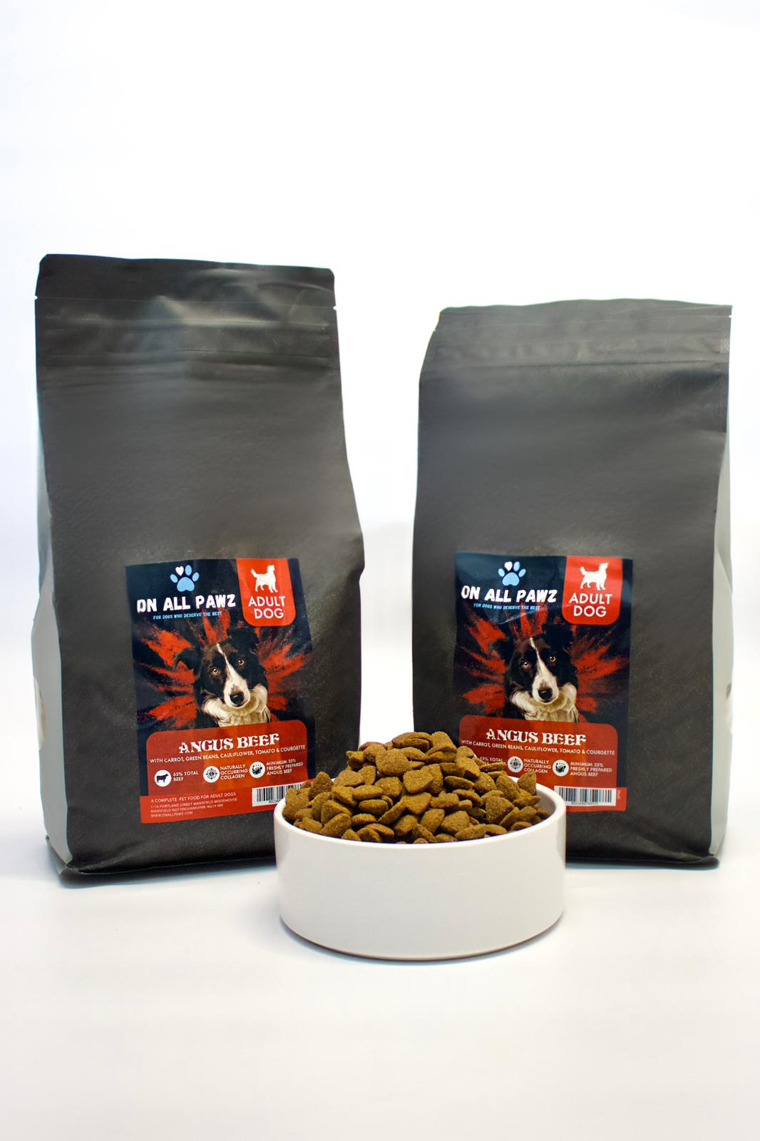 Angus Beef Dog Food for Active Dogs 2kg | Grain-Free | High Protein with Collagen & Joint Support