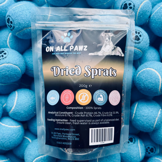 Dried Sprats Dog Treats 200g | 100% Natural Fish, Omega-3 Rich Chews