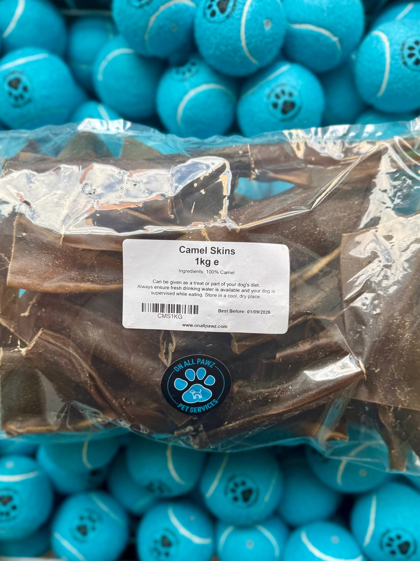 Camel Skins Dog Chews 1kg | 100% Natural Long-Lasting Treats | Hypoallergenic High Protein