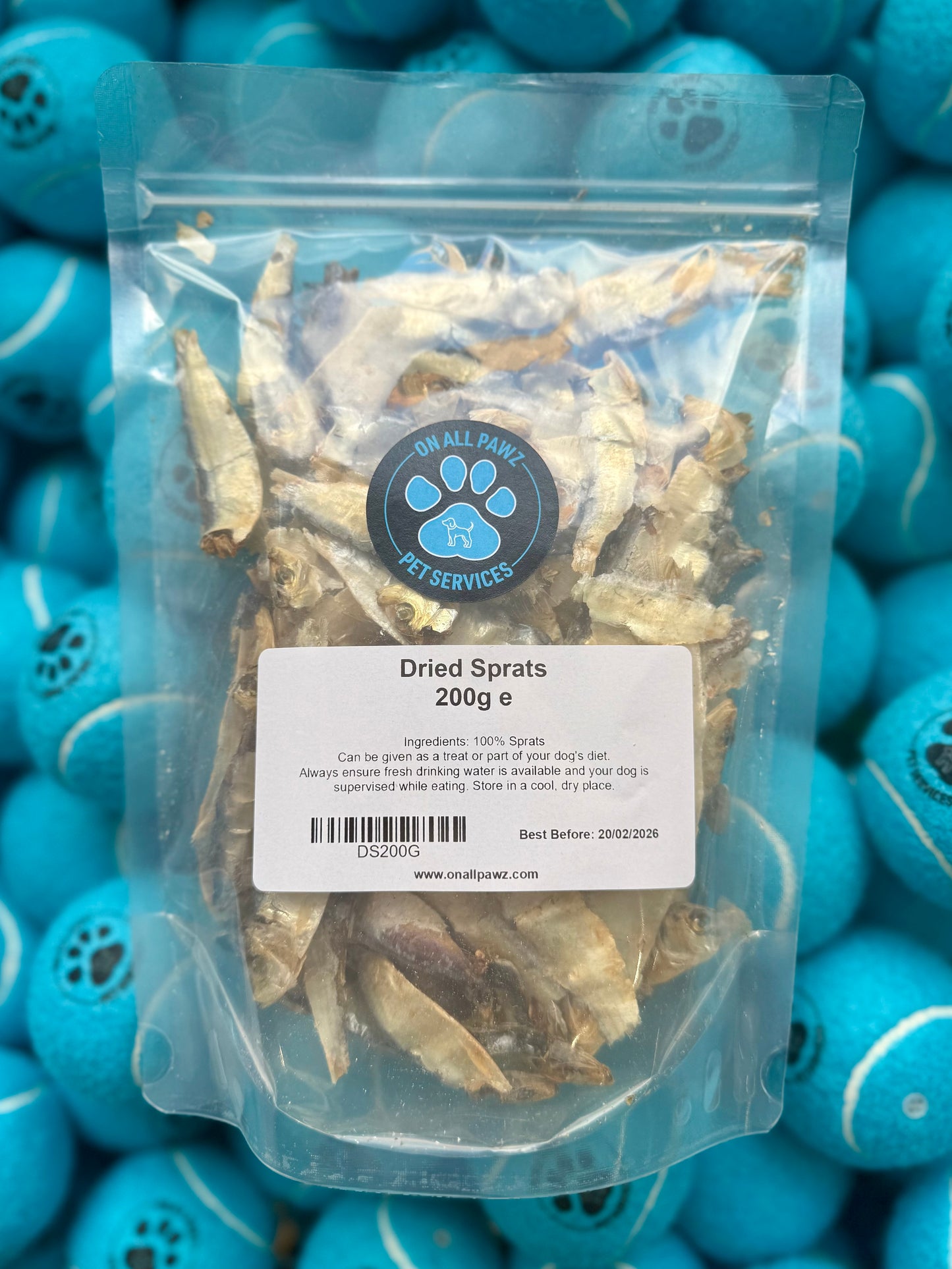 Dried Sprats Dog Treats | 100% Natural Fish, Omega-3 Rich Chews