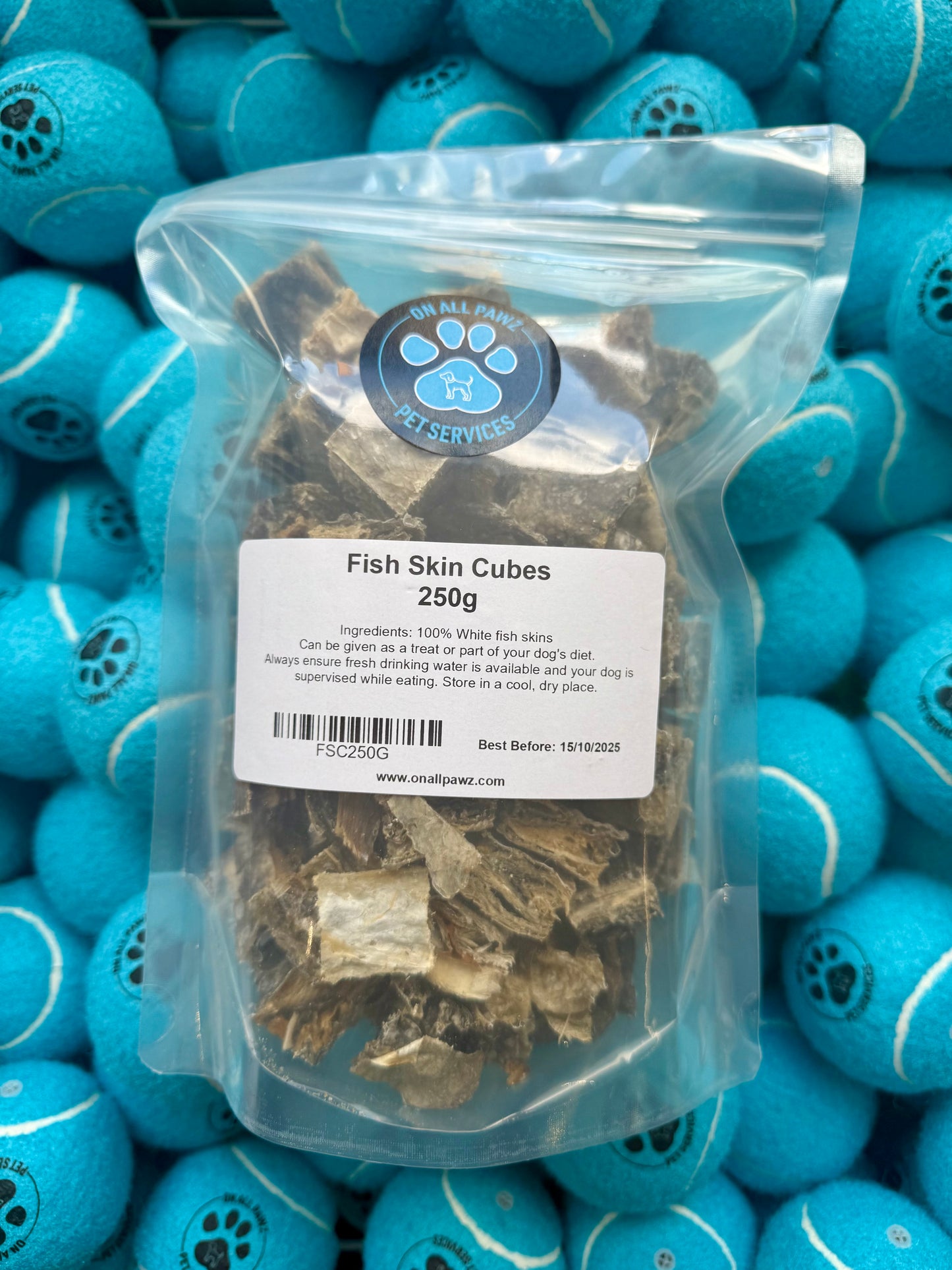 Fish Skin Cubes for Dogs Natural Omega-3 Dental Chews