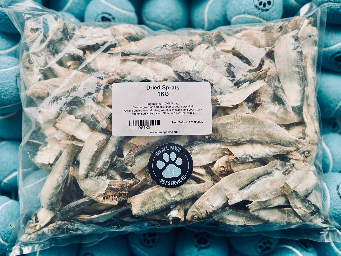 Dried Sprats Dog Treats 200g | 100% Natural Fish, Omega-3 Rich Chews