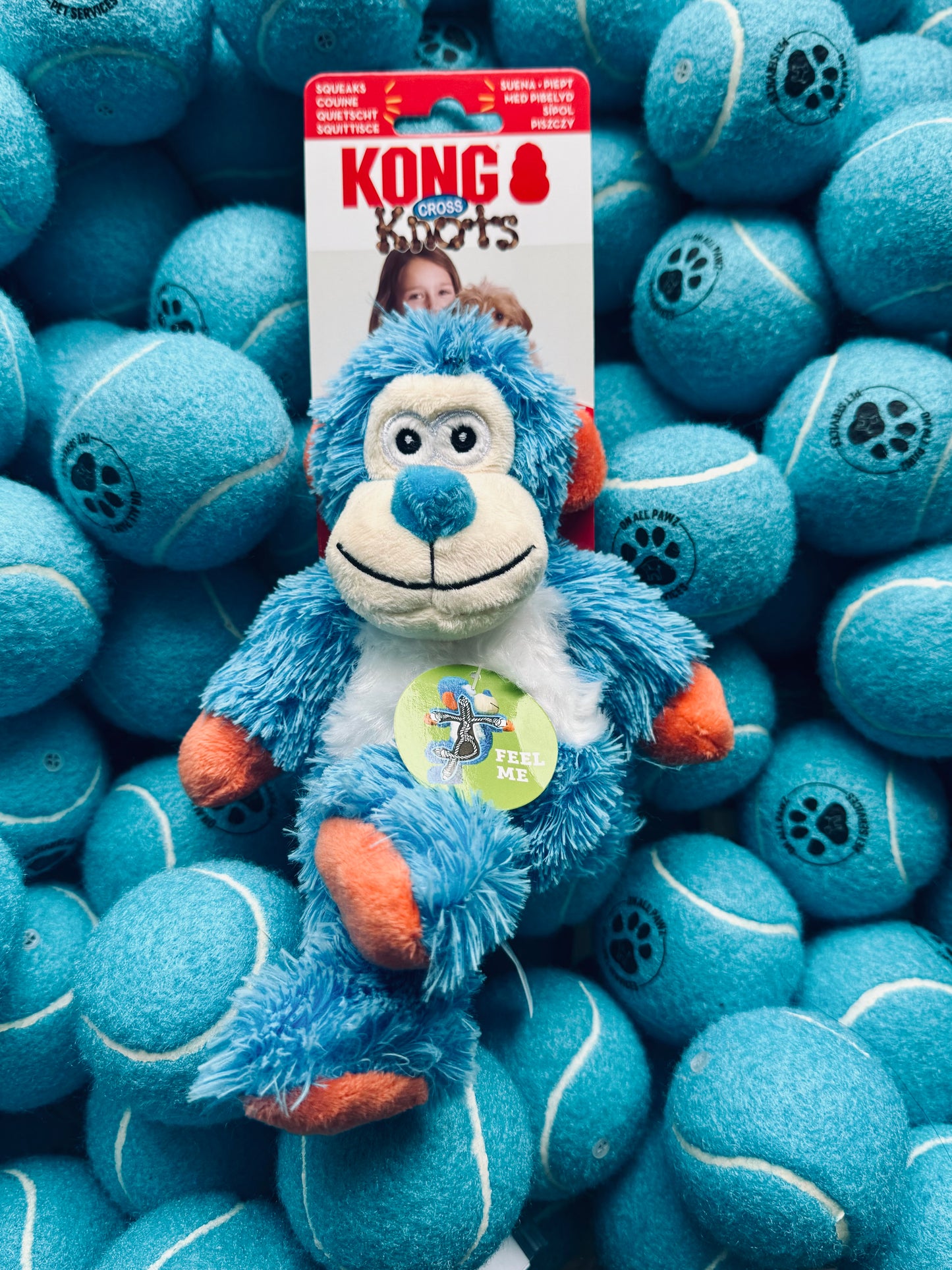 KONG Cross Knots Monkey Small/Medium | Durable Rope Tug & Shake Dog Toy with Squeaker