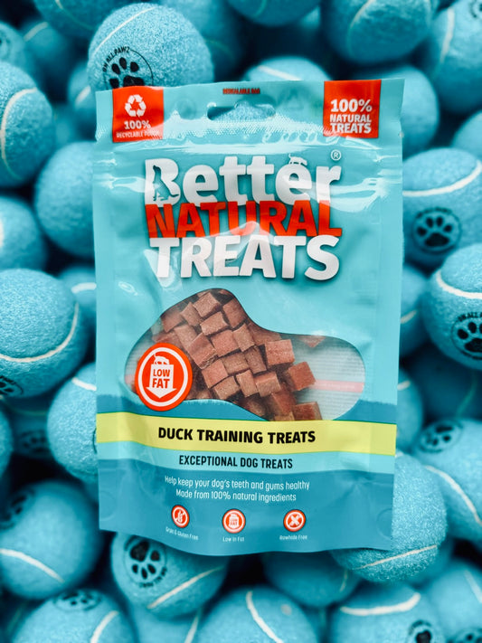 Better Natural Treats Duck Breast Training Squares for Dogs | High Protein, Low Fat Natural Training Treats