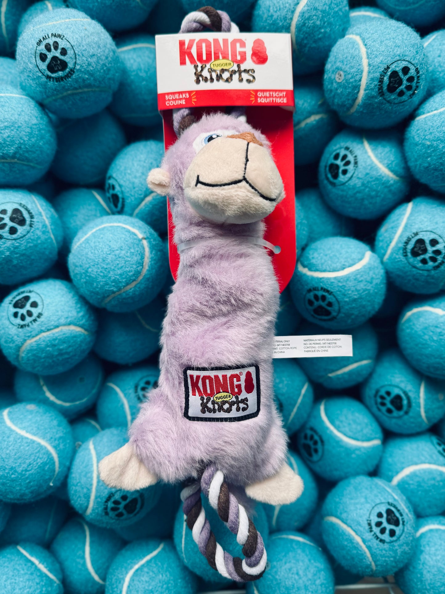 KONG Tugger Knots Monkey Small/Medium | Durable Rope Tug Dog Toy with Squeaker