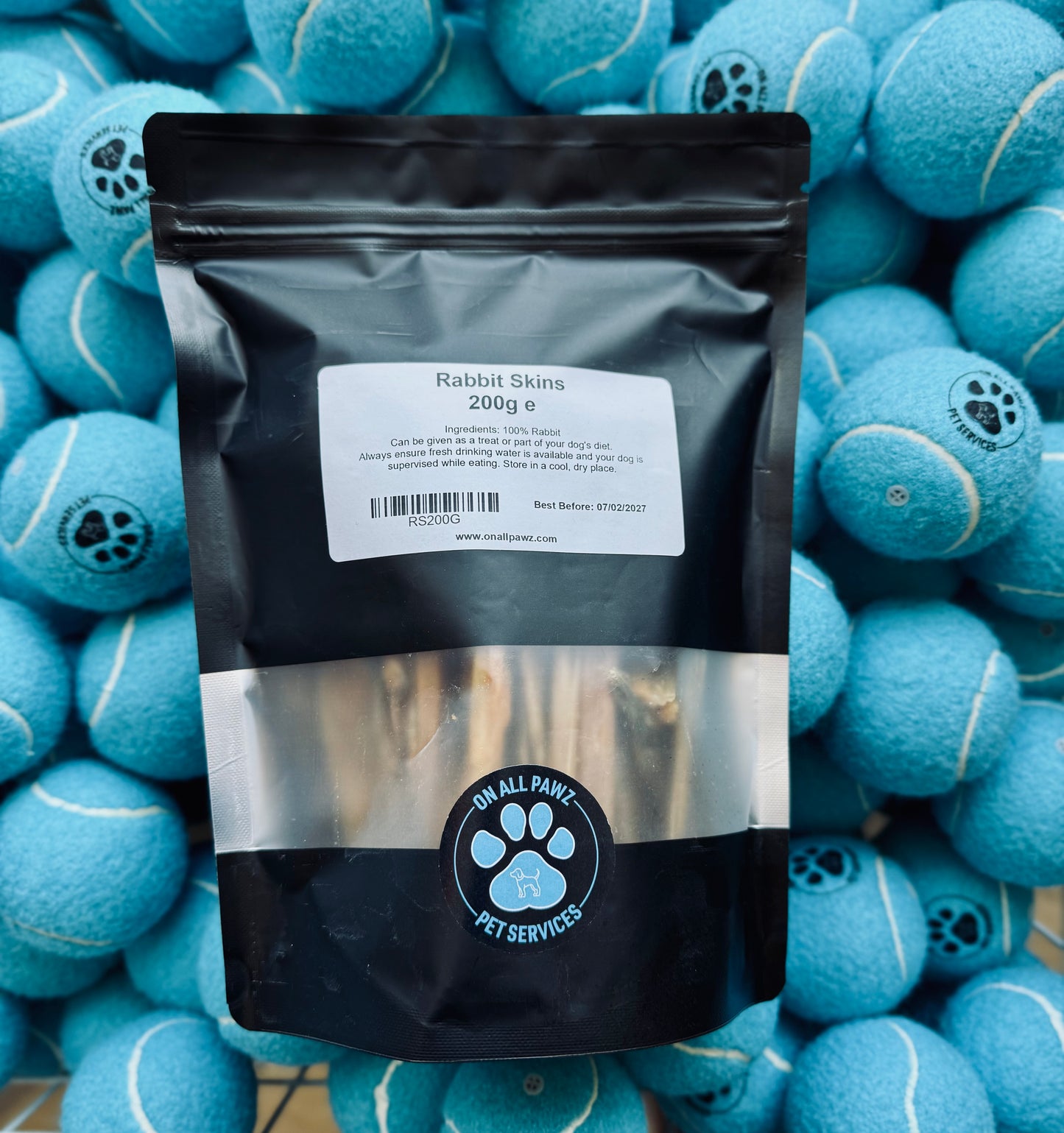 Rabbit Skin Dog Chews 200g | Hypoallergenic | Single Protein | Natural & Digestible