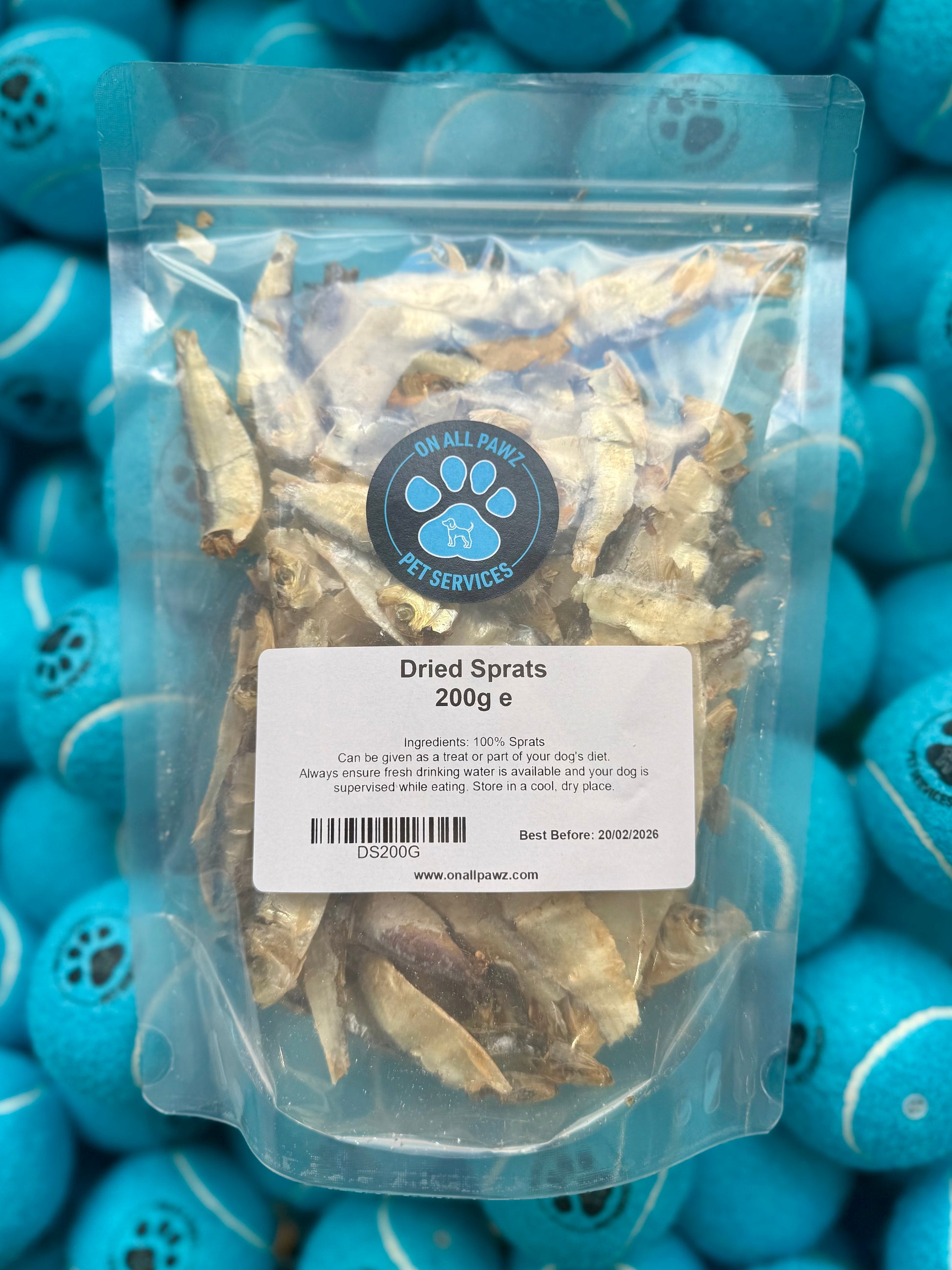 Dried Sprats Dog Treats | 100% Natural Fish, Omega-3 Rich Chews
