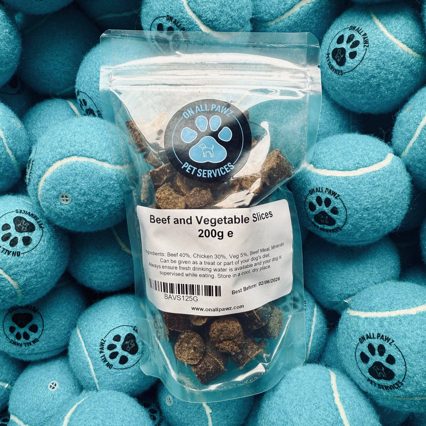 Gourmet Slices Dog Treats | Healthy Chopped Sausage Training Rewards – Grain-Free