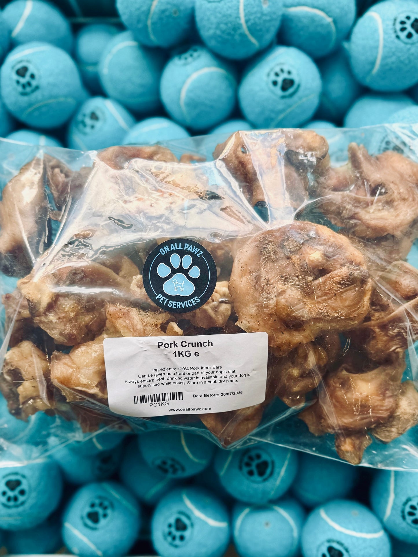 Pork Crunch Dog Treats 400g | Natural Crispy Pork Rind Chews